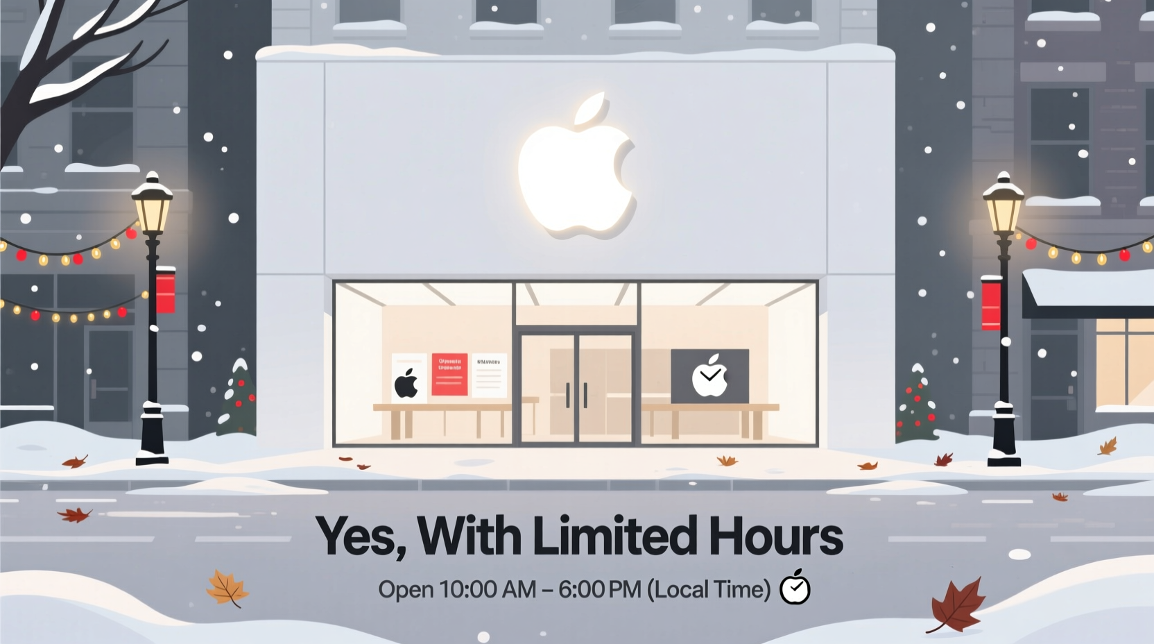 are apple stores open new year