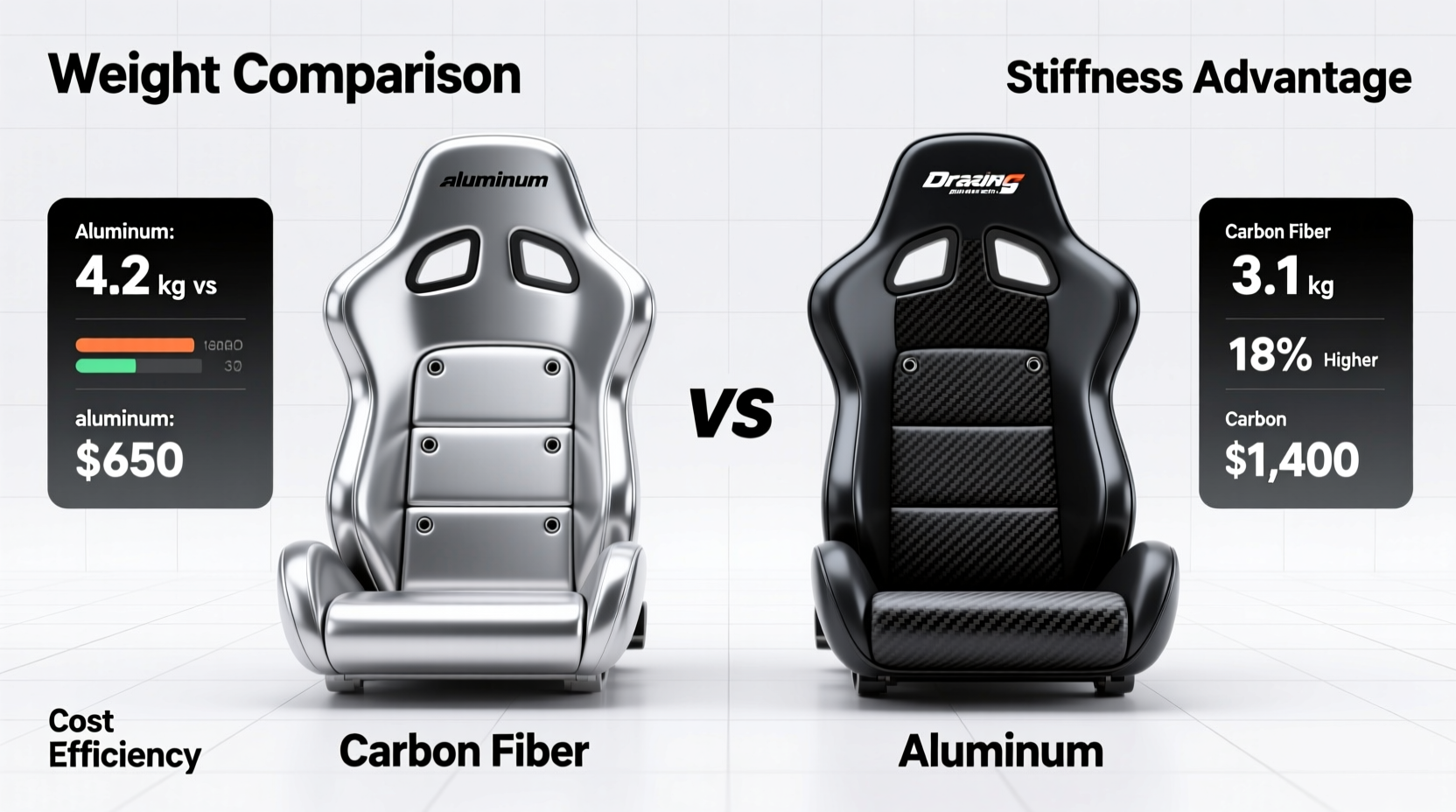 aluminum vs carbon drag seat