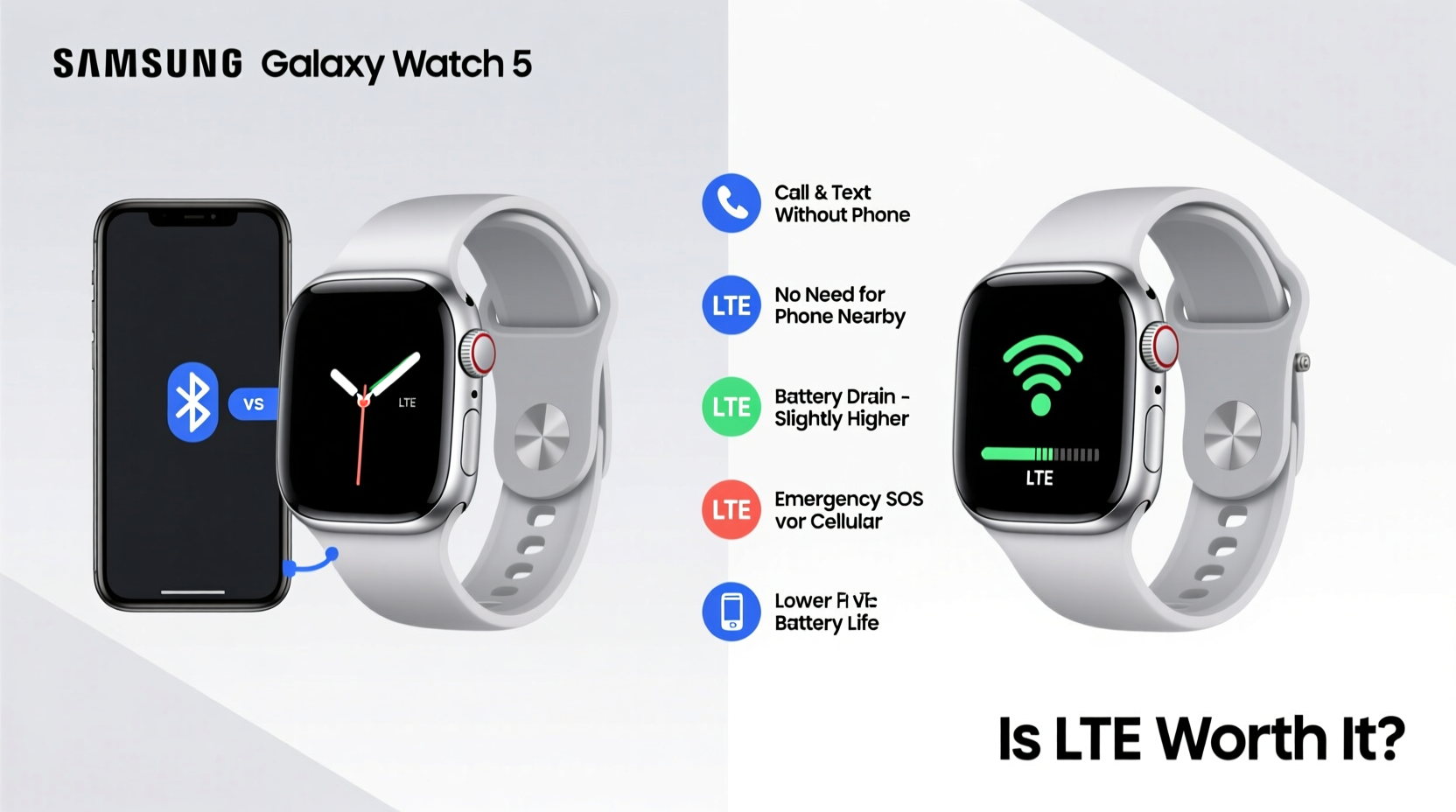 samsung watch 5 is paying extra for lte really worth it over bluetooth