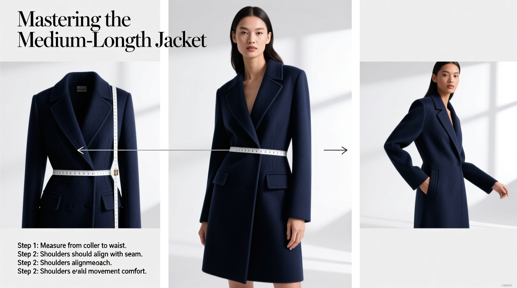 mastering the medium length jacket a step by step guide to finding your perfect fit