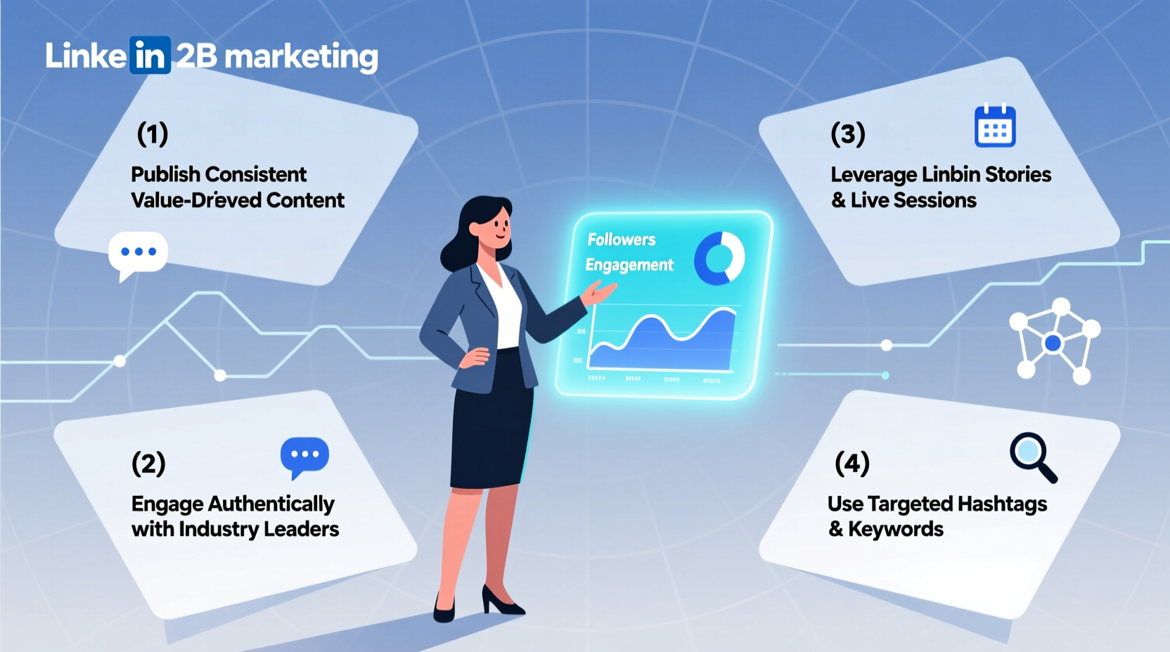 how gain b2b followers on linkedin