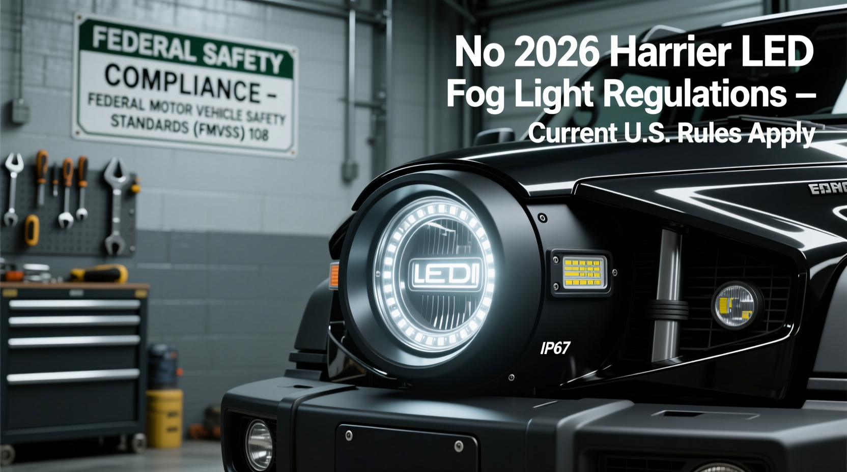 harrier led fog lights regulations 2026