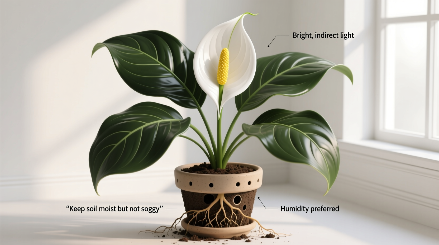 how do you care for a spathiphyllum plant