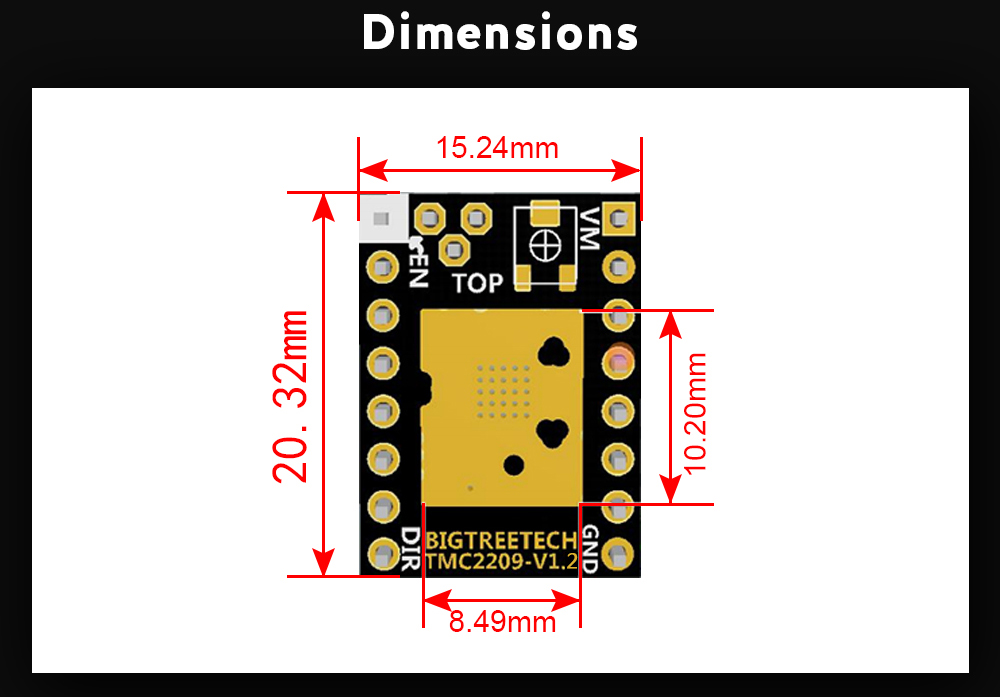 BIGTREETECH TMC2209 V1.2 Stepper Motor Driver UART VS TMC2208 TMC2130 A4988 3D Printer Parts For Ender 3 SKR V1.3 mini E3 Board