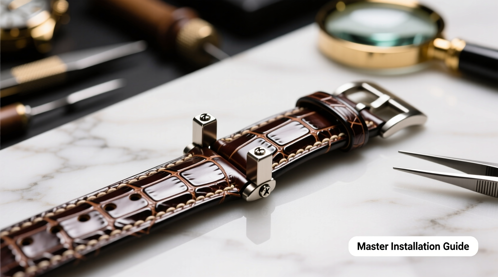 mastering the installation of a four leaf crocodile leather watch strap tips for a perfect fit