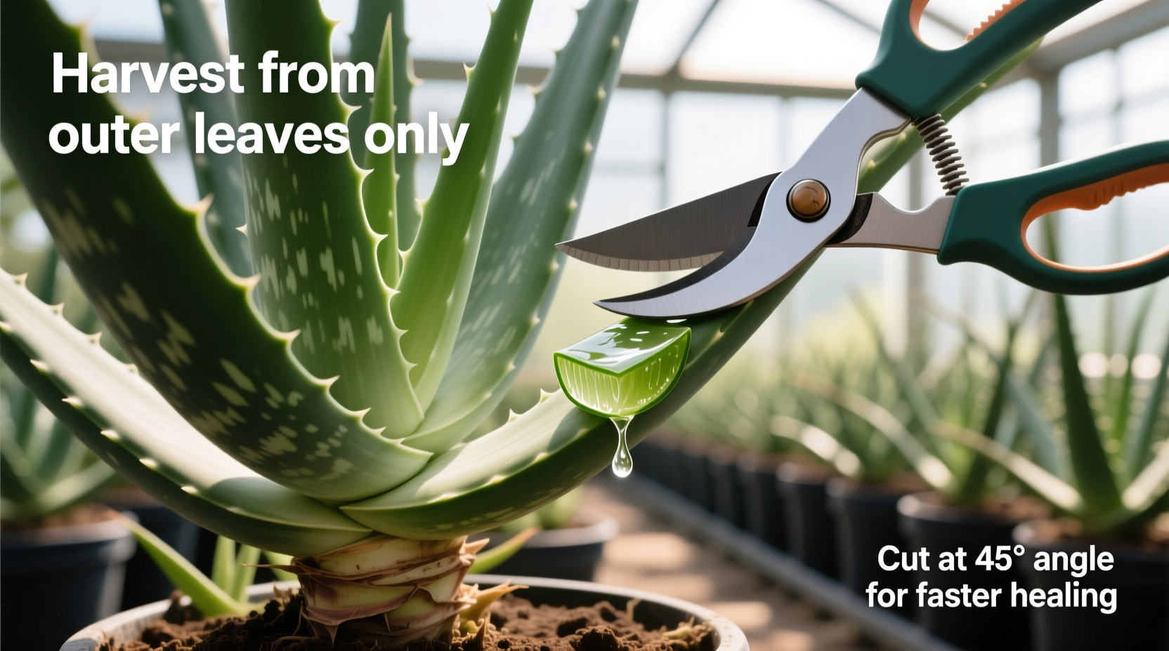 how do you harvest aloe vera