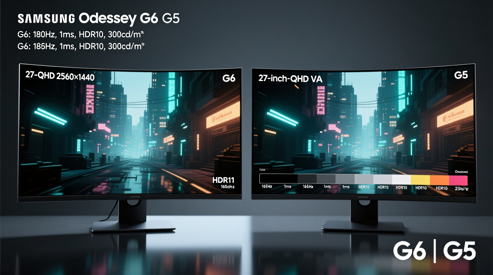 samsung odyssey g6 vs g5 what display specs are users actually noticing