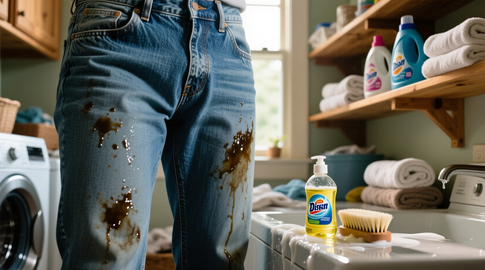 how to get grease stains out of jeans