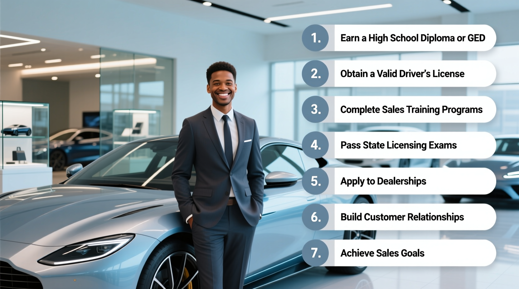 how to become a car salesperson