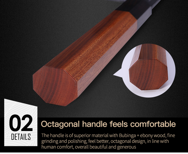 FINDKING 6.5 inch chef chopping knife Kitchen Outdoor Super Sharp Rosewood Handle Cleaver Butcher Knife with Cover