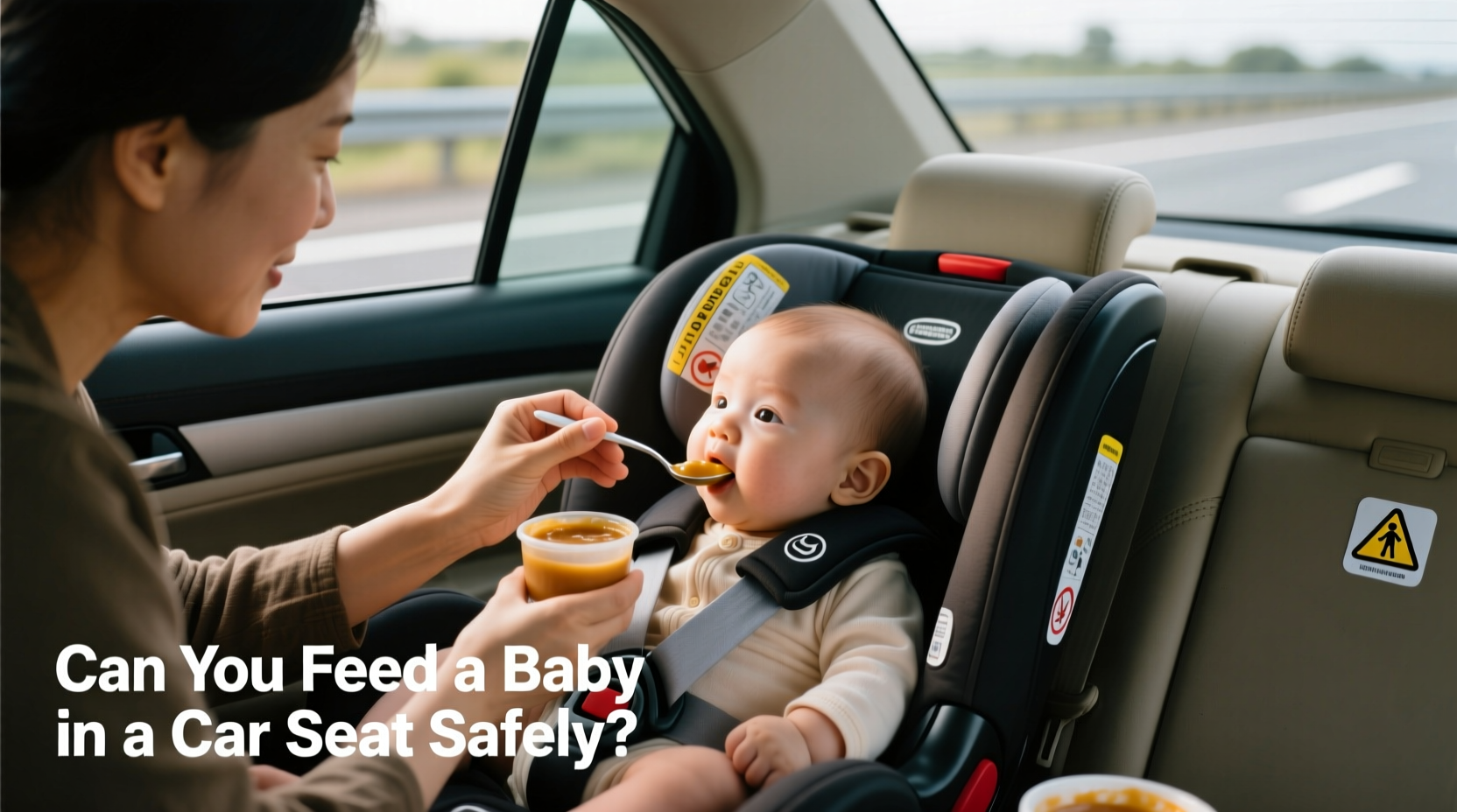 can i feed baby in car seat