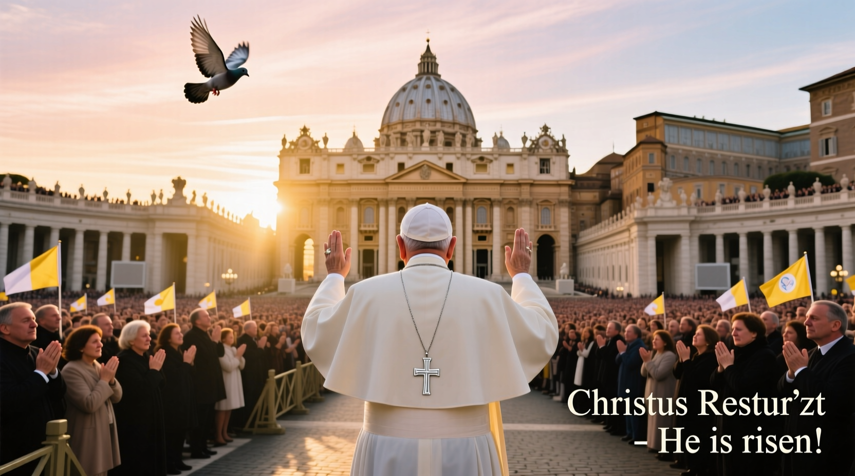 did pope francis say mass on easter