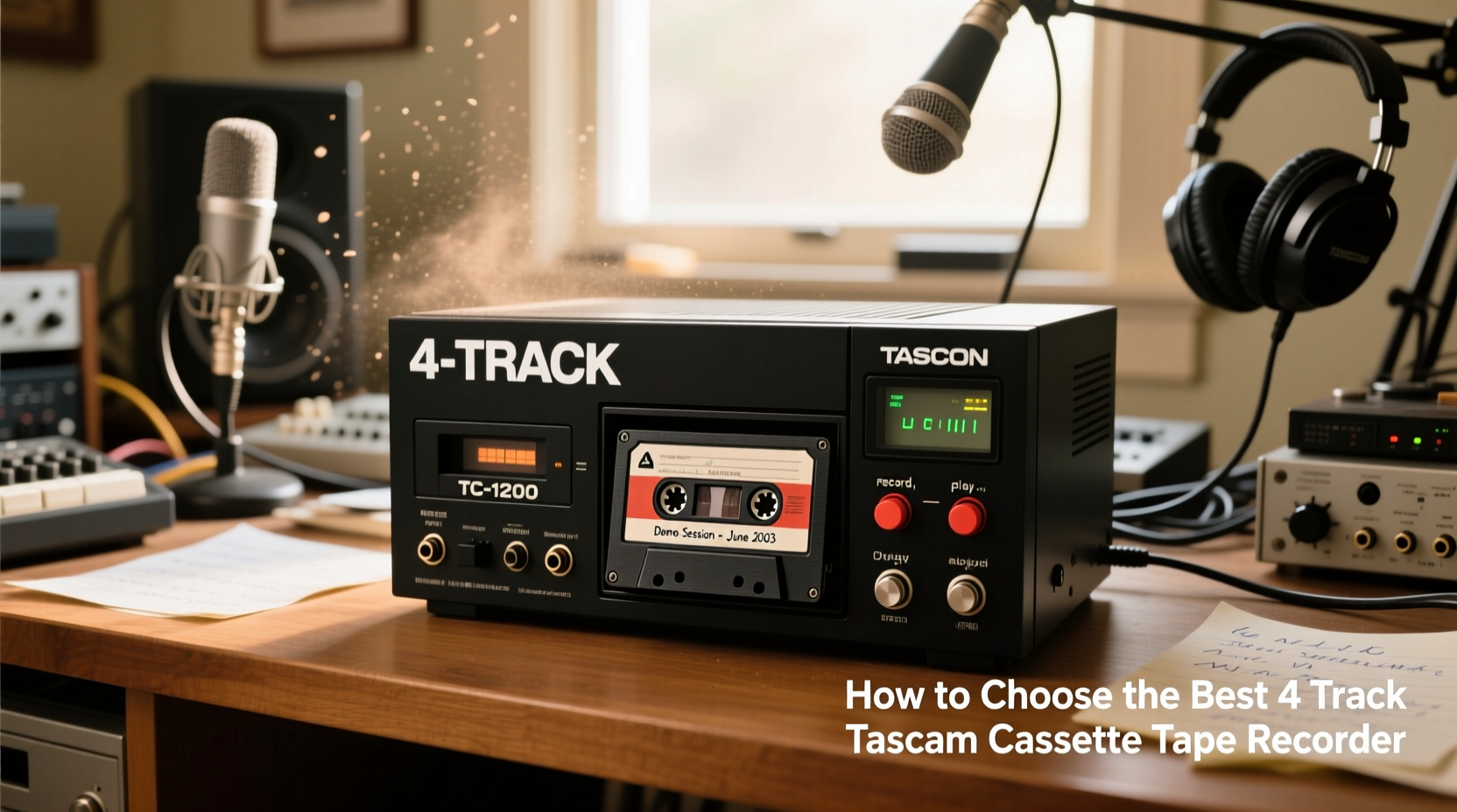 4 track tascam cassette tape recorder