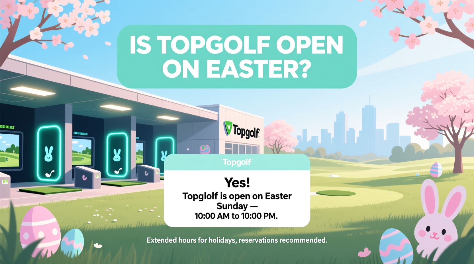 is top golf open on easter