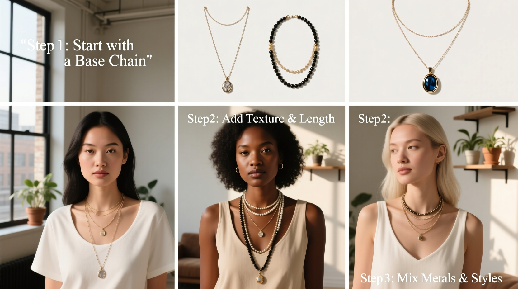 effortless necklace layering a step by step guide to creating stylish and trendy looks