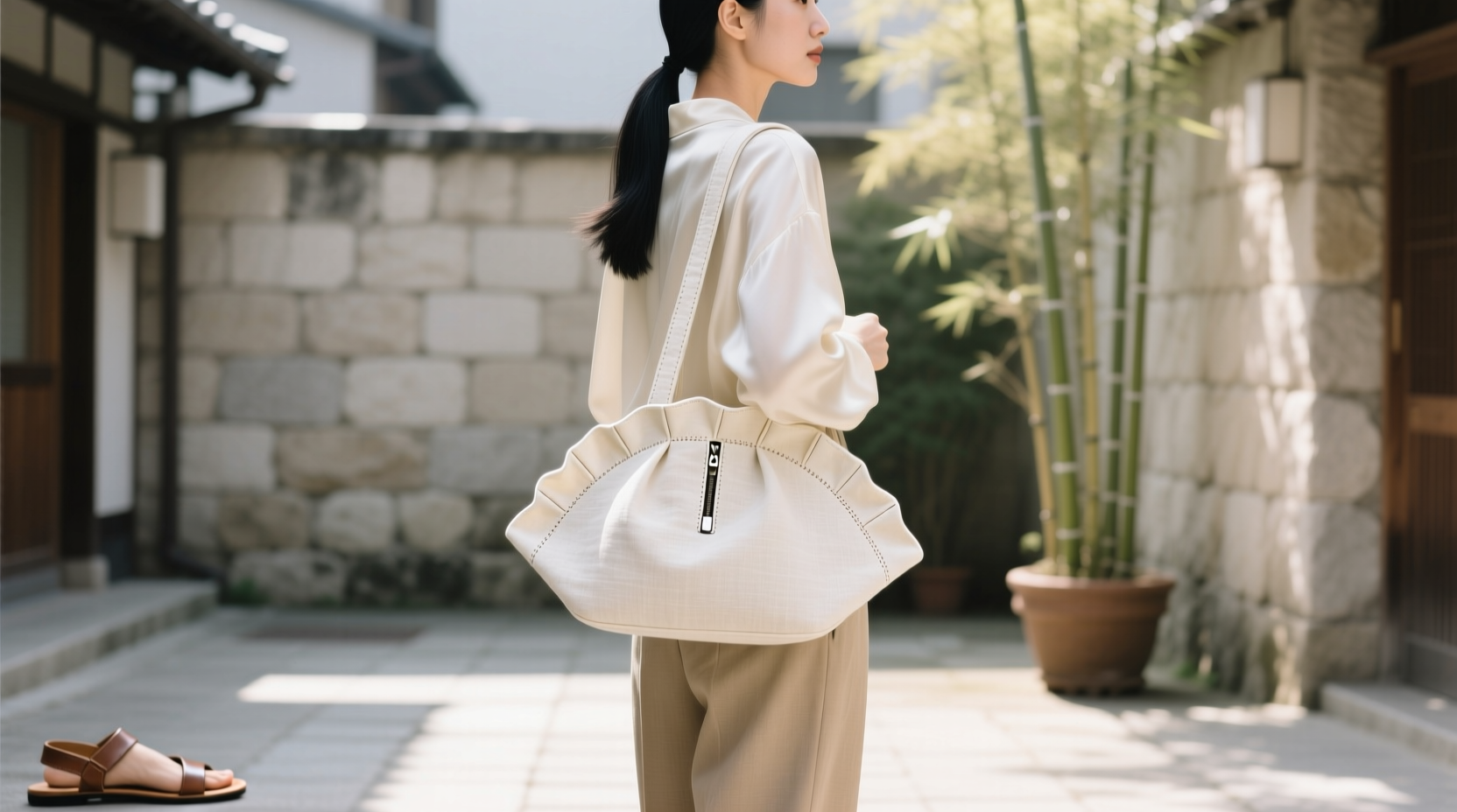 effortless chic mastering minimalist dumpling bag styling for everyday elegance