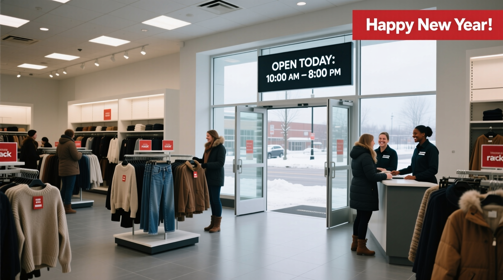 is nordstrom rack open on new years day