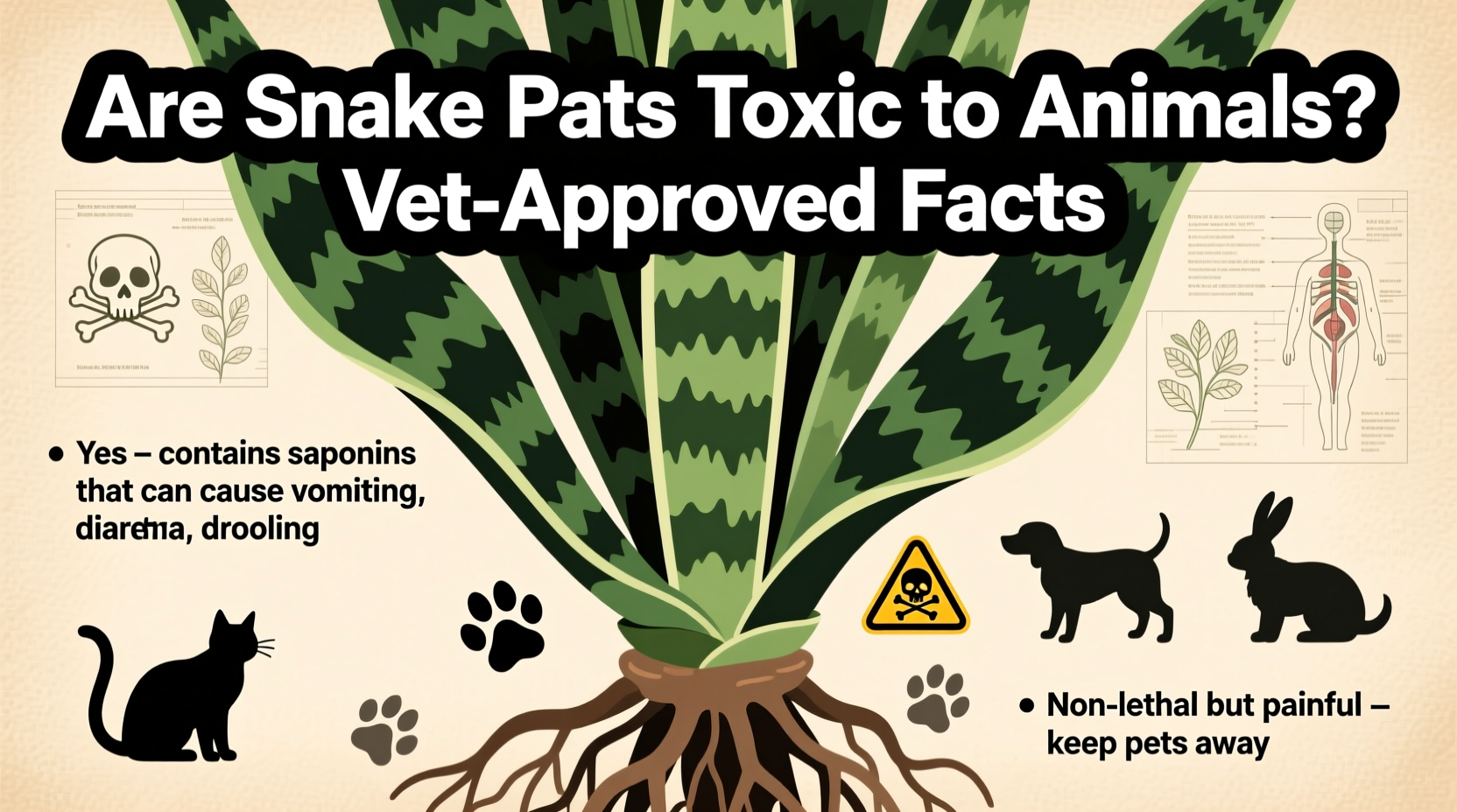 are snake plants toxic to animals