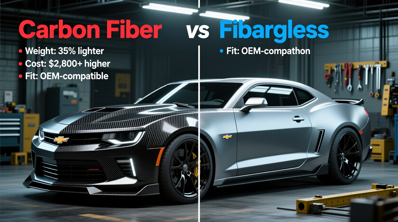 carbon vs fiberglass camaro 2014