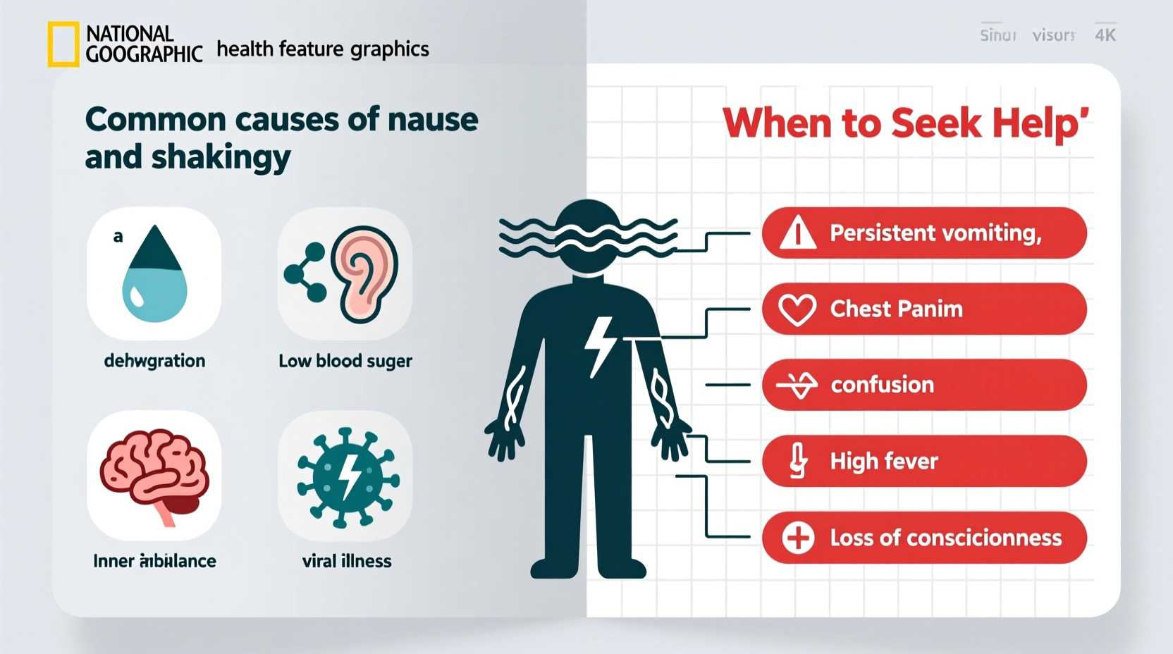nauseous and shaky common causes and when to seek help