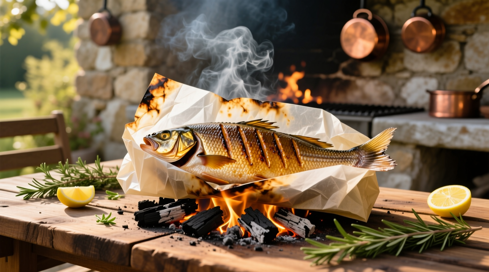 grilling fish in parchment
