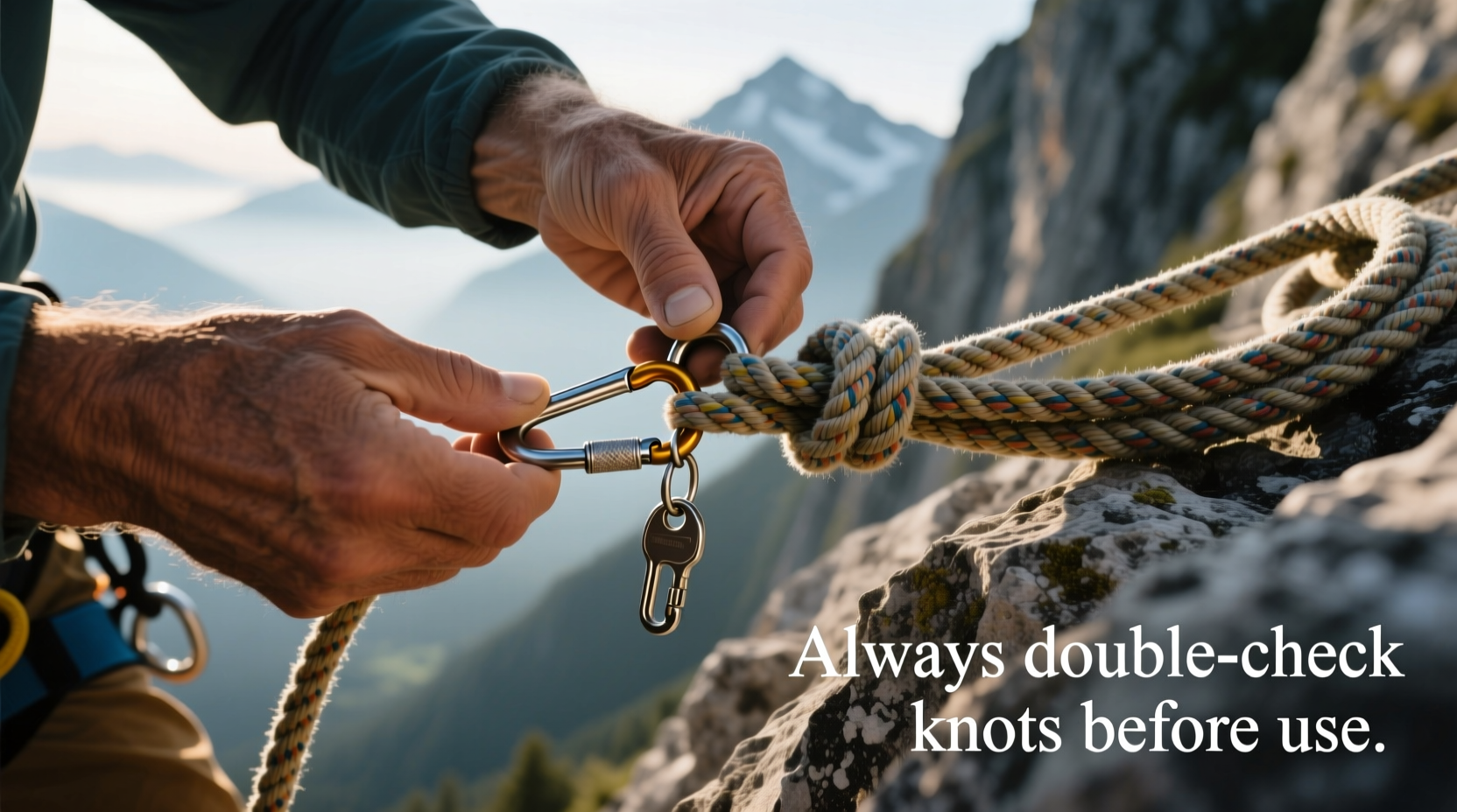 expert tips for safely attaching a keychain to your climbing rope