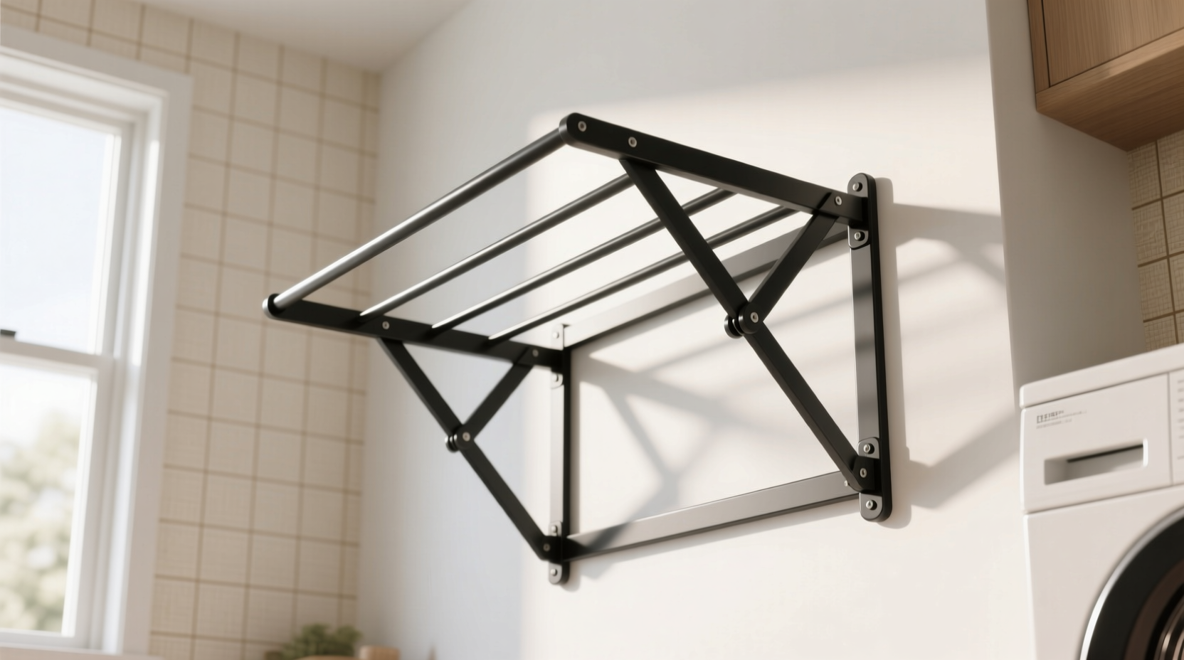 diy wall mounted folding clothes dryer rack