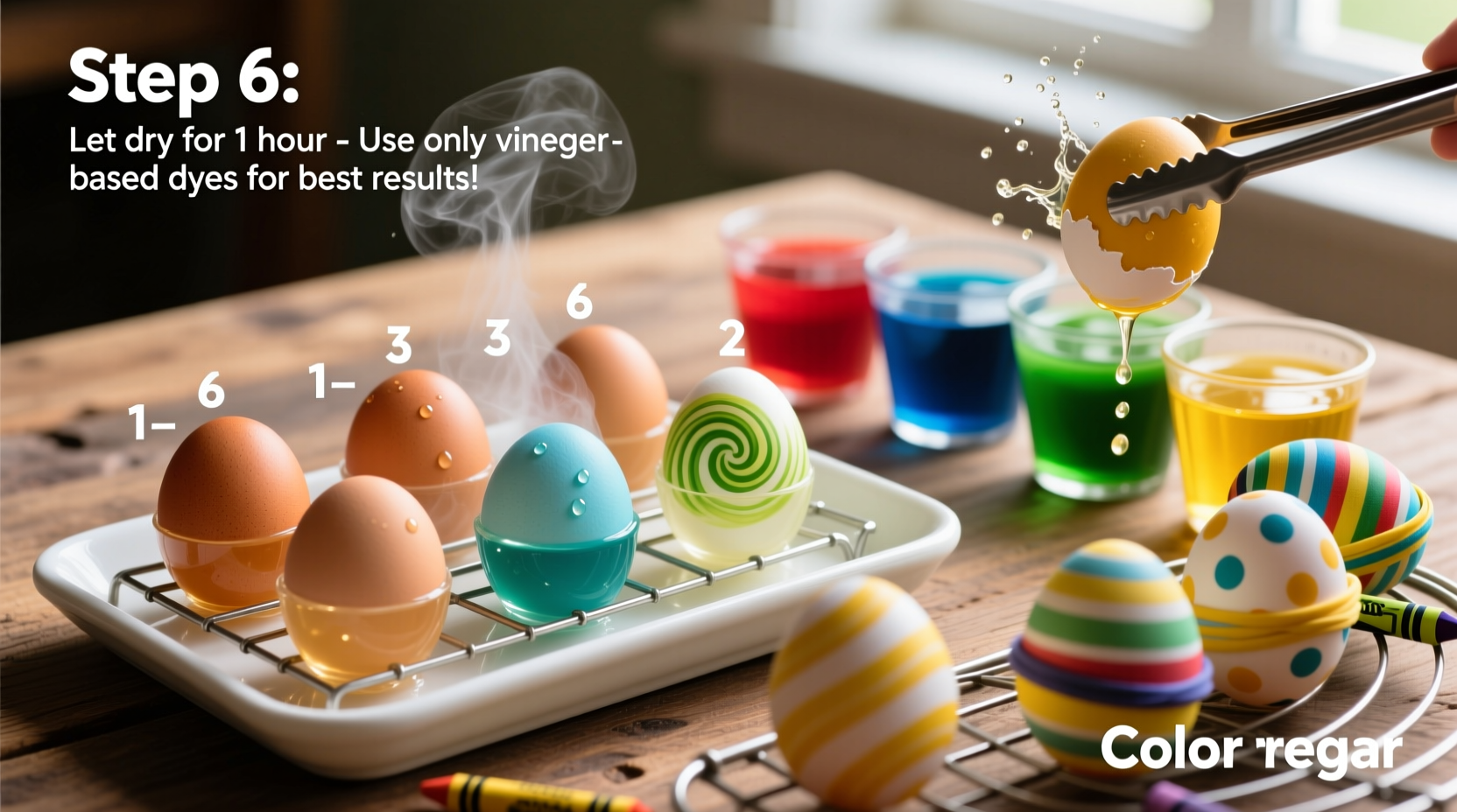 how to dye easter eggs with vinegar