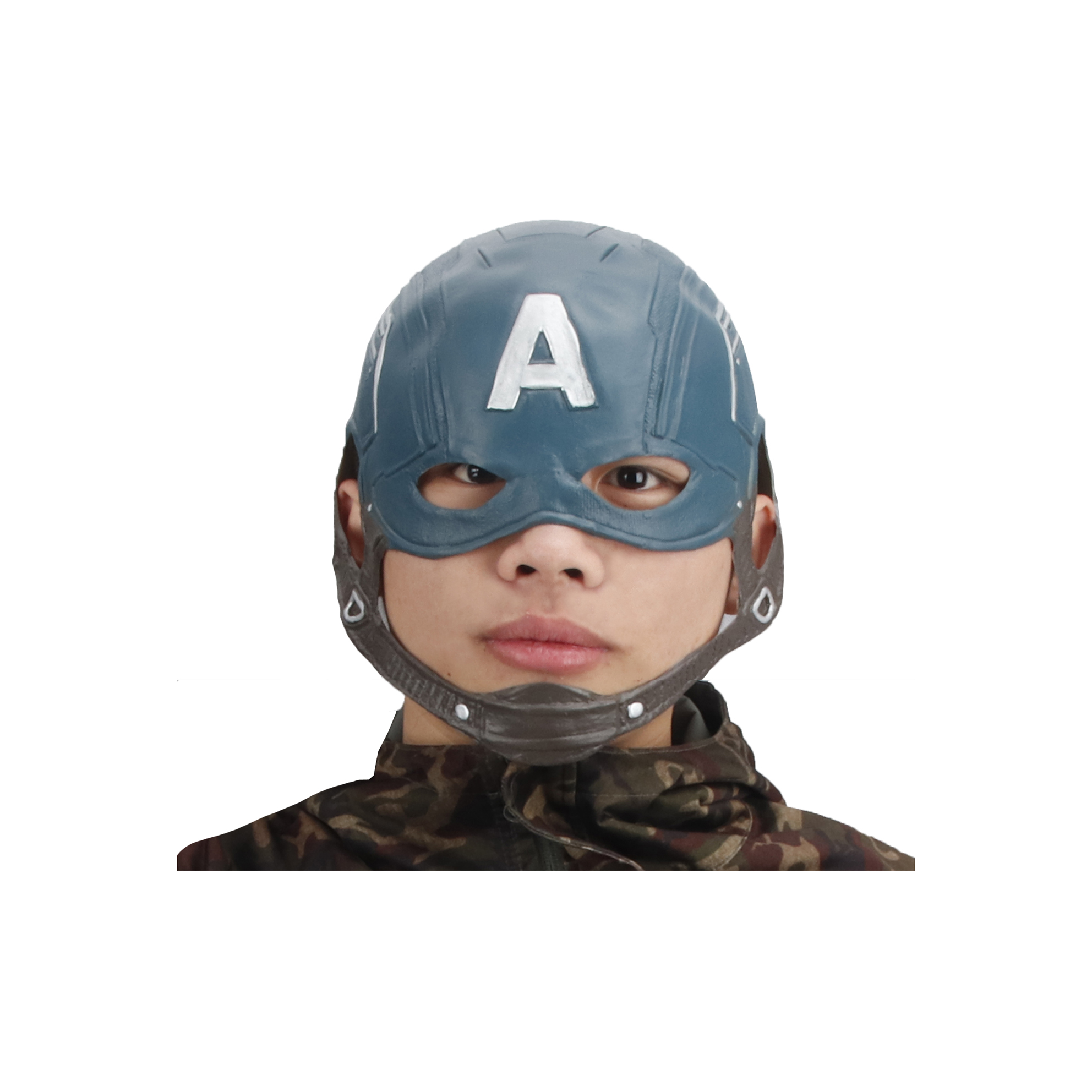 Molezuマーベルキャプテンアメリカマスクメンズラテックスコスチューム