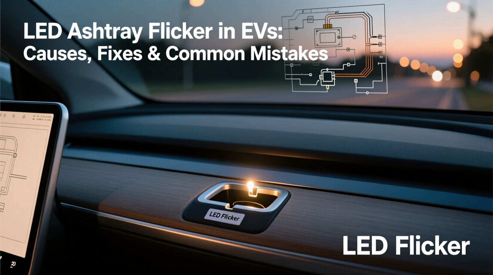 led ashtray flicker ev mistake