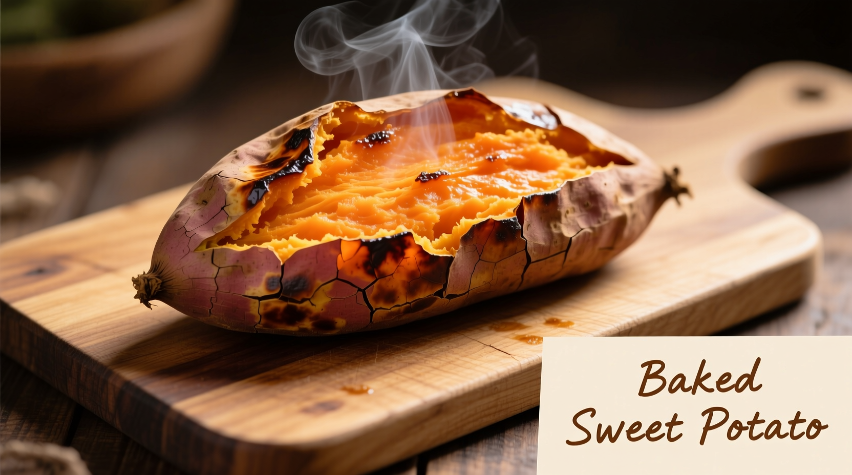 a baked sweet potato