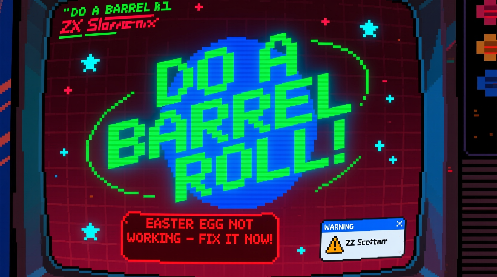 do a barrel roll easter egg not working