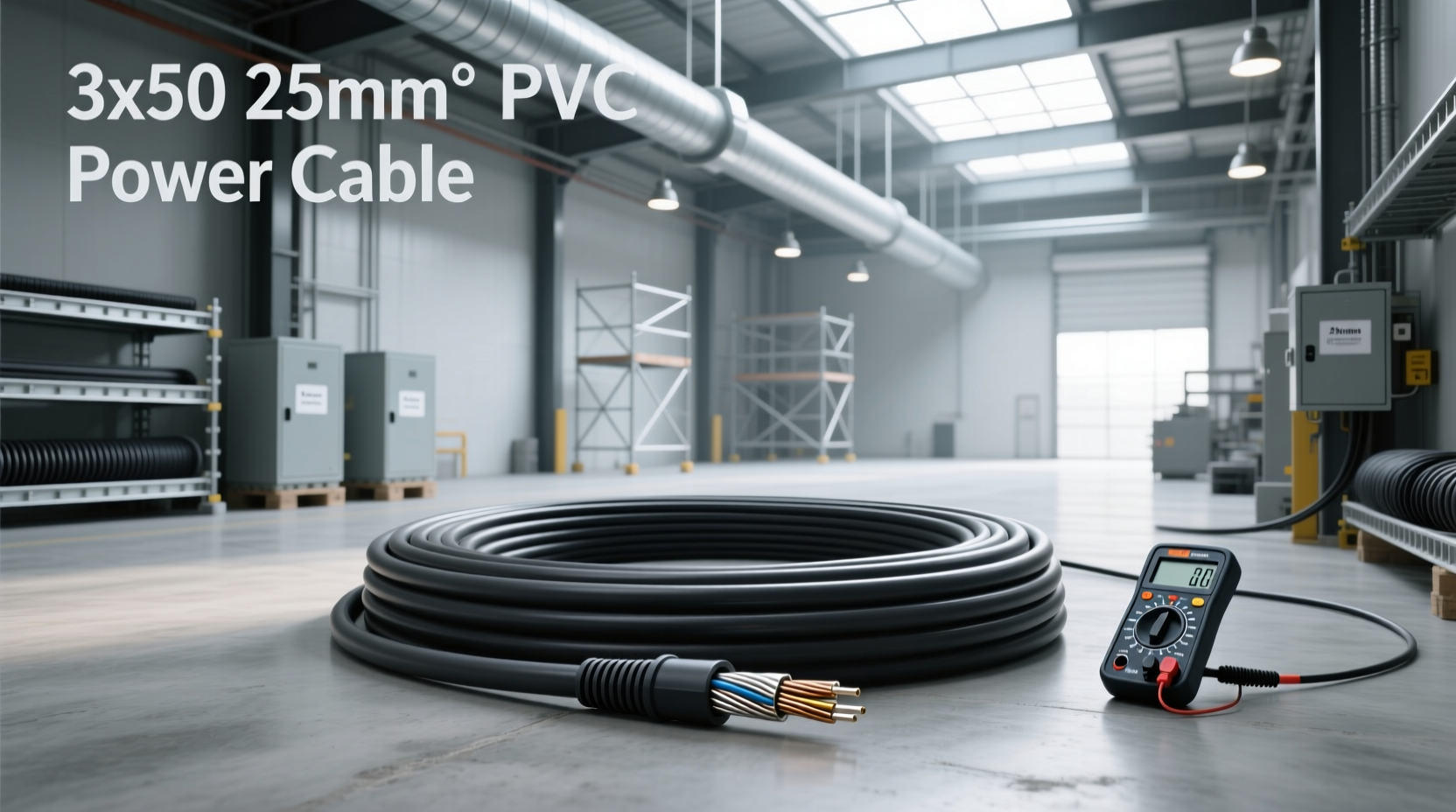 3x50+25mm² pvc power cable guide