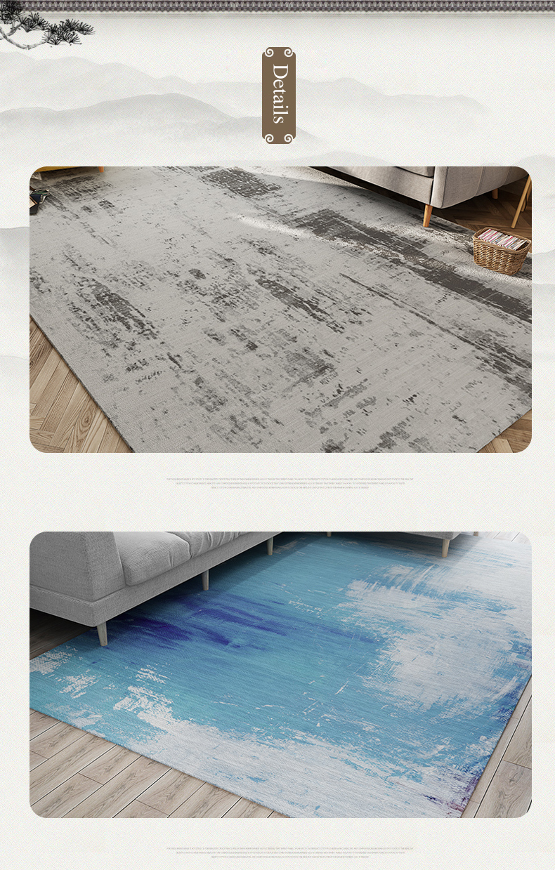 3D Modern Classic Printed Chinese Style Carpet Cheap Sitting Room Living Room