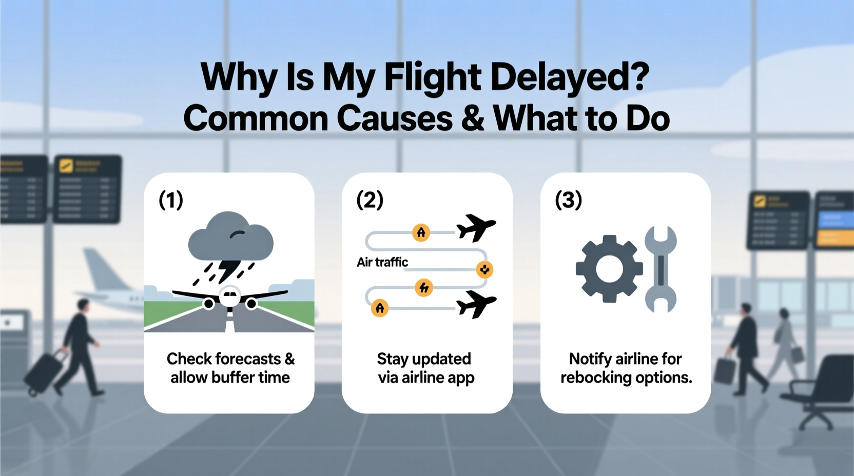 why is my flight delayed common causes what to do 2