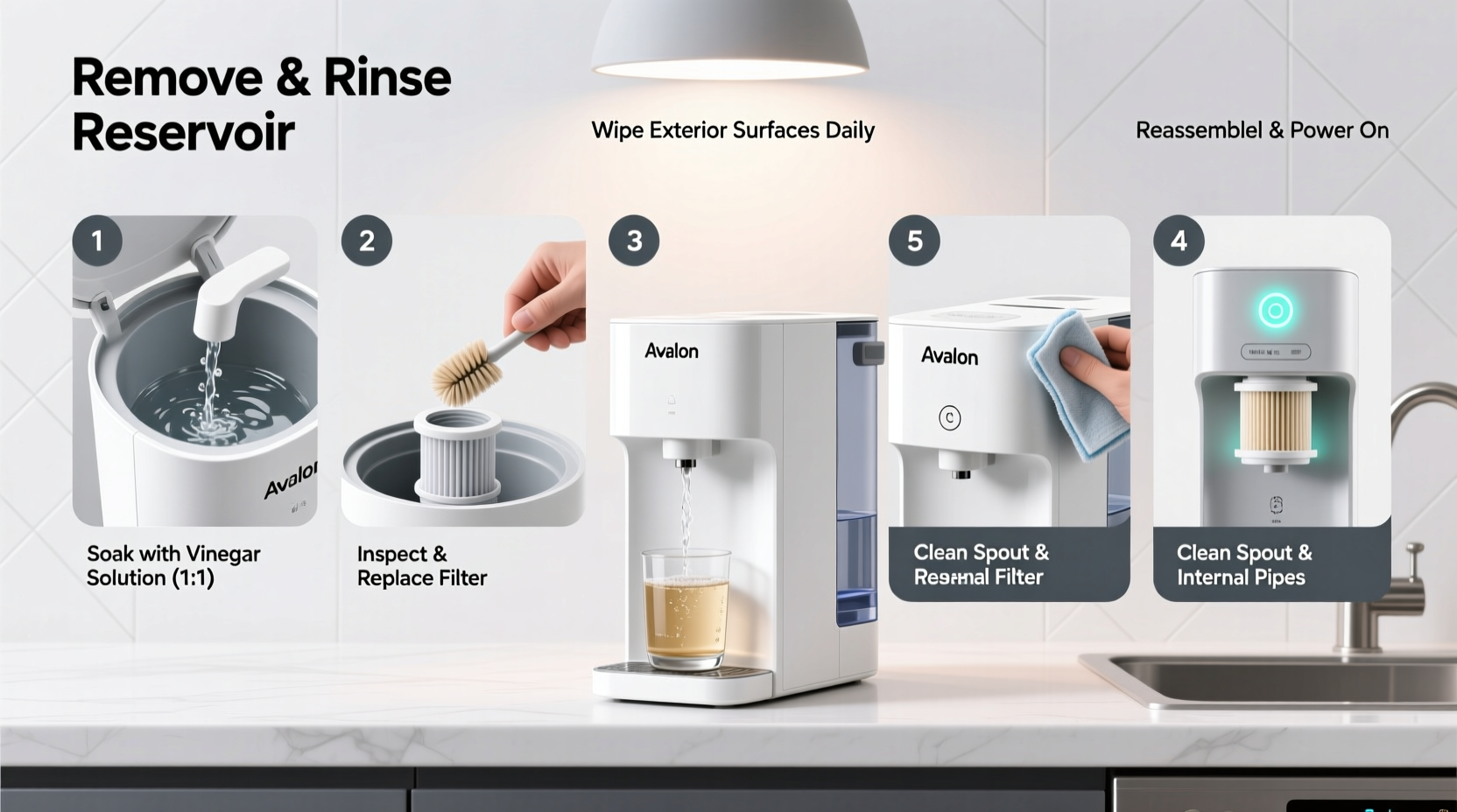 effective steps to deep clean and maintain your avalon water dispenser for optimal hygiene