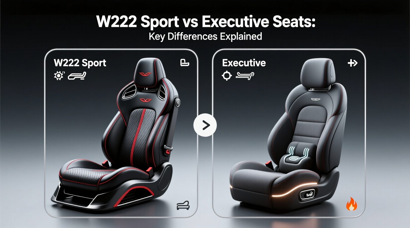 w222 sport vs executive seats