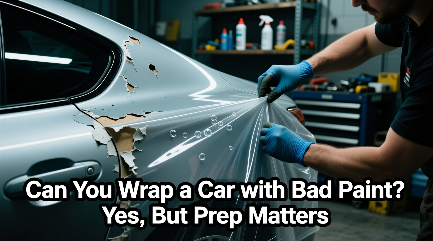 can you wrap a car with bad paint