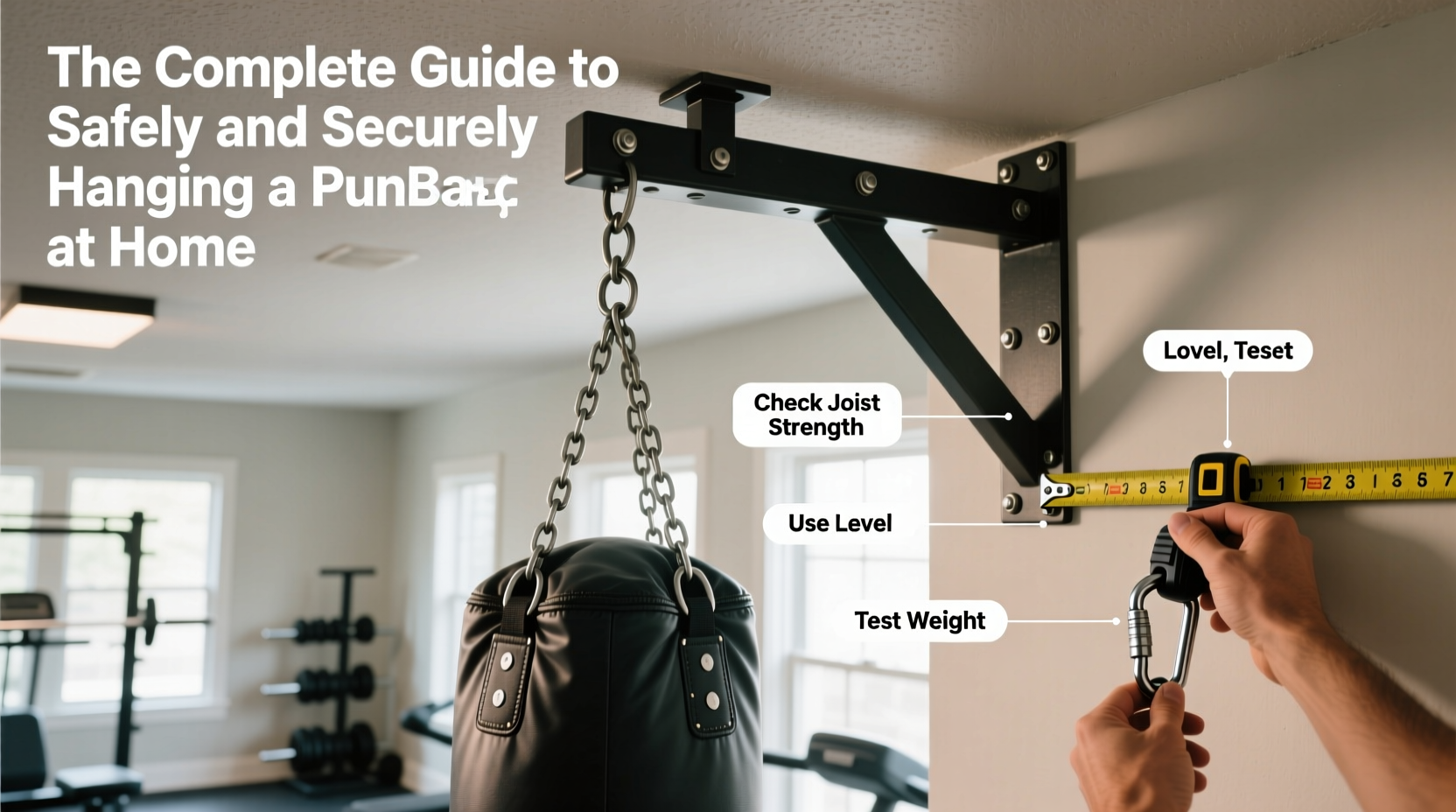 the complete guide to safely and securely hanging a punching bag at home
