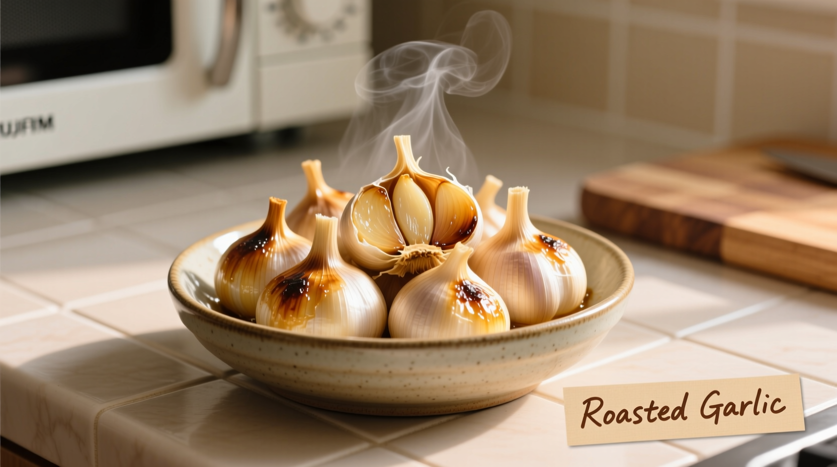 roasted garlic in microwave