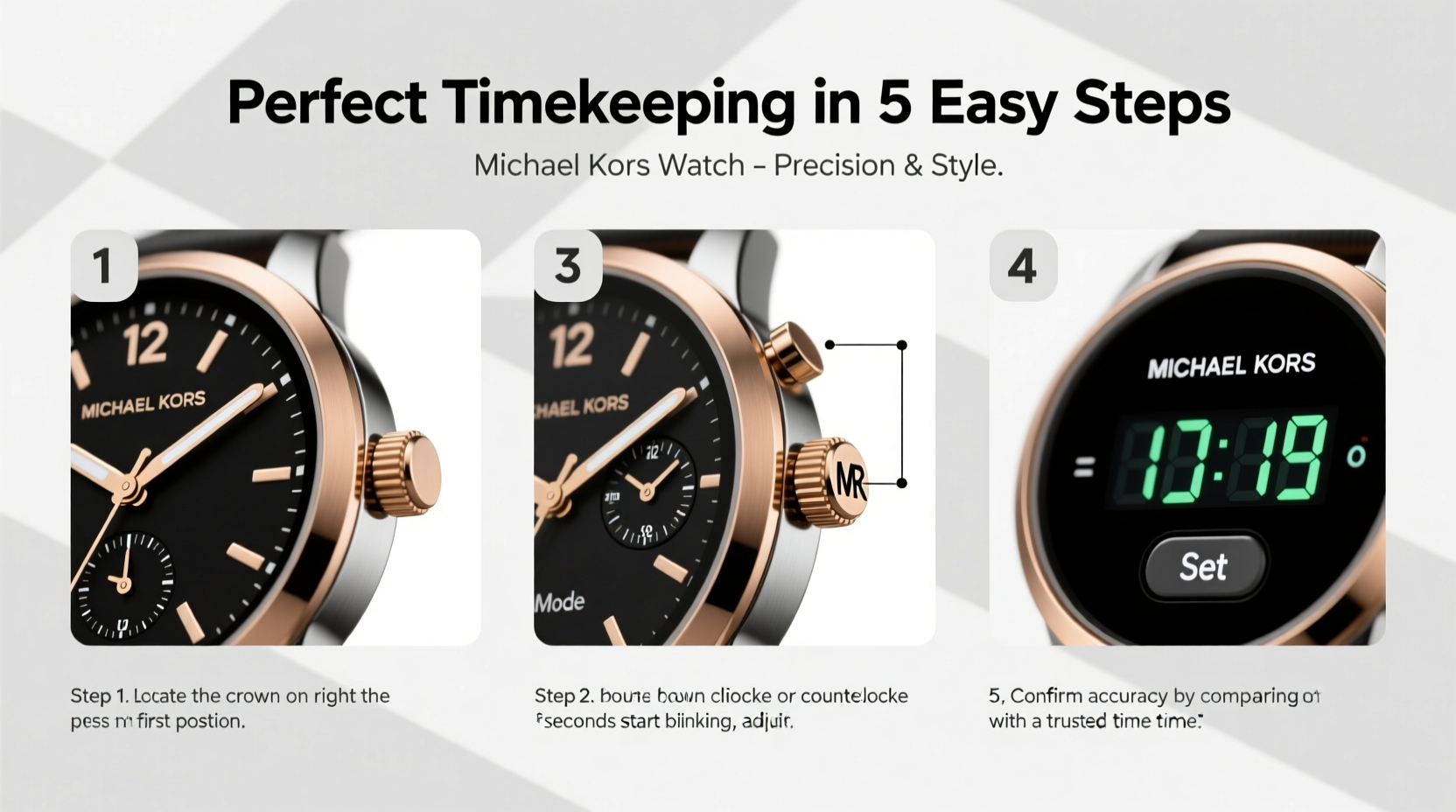 step by step guide how to easily set and adjust your michael kors watch for perfect timekeeping