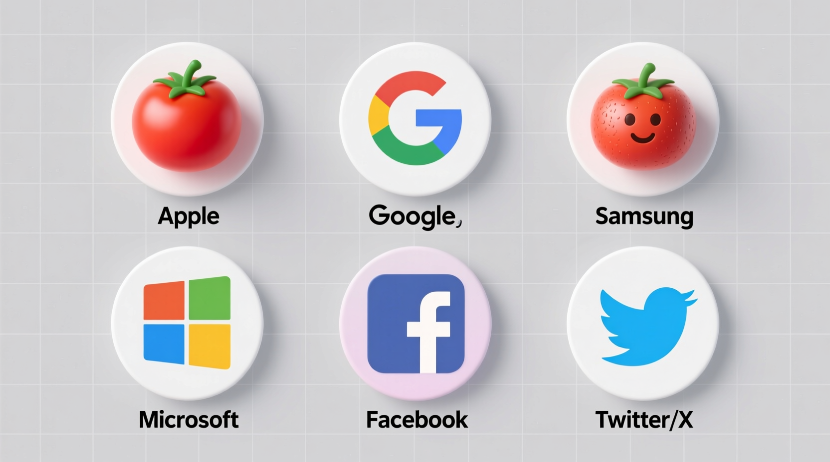 Tomato emoji variations across different platforms