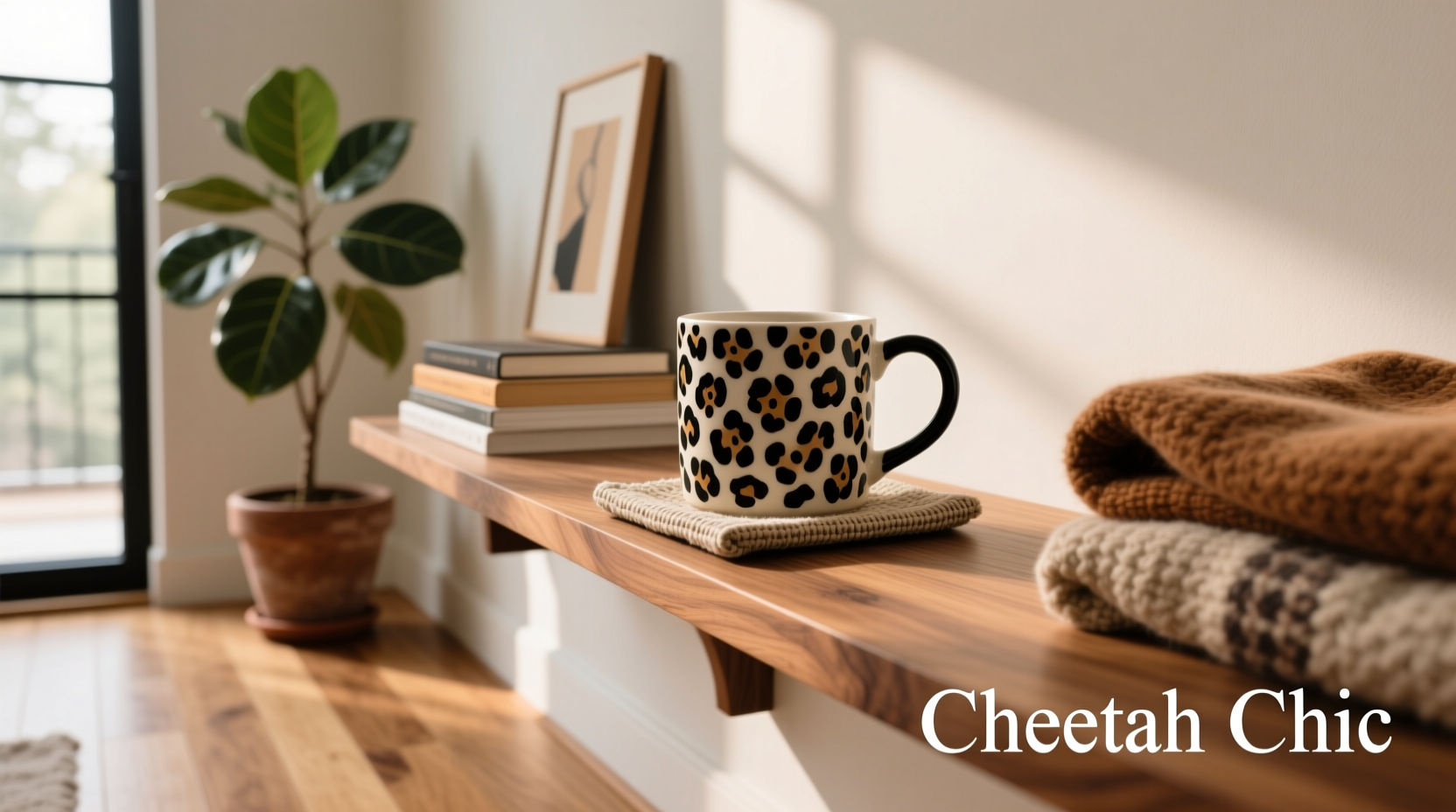 creative ways to style your space using a cheetah print mug