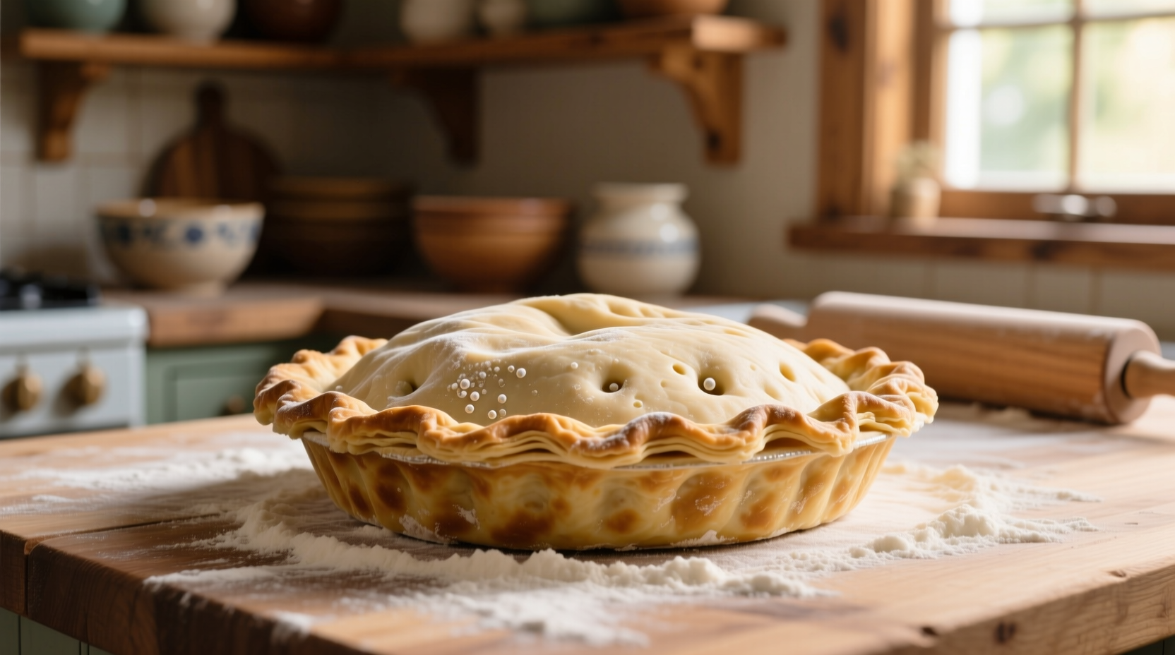let pie dough relax before baking for extra flaky crust