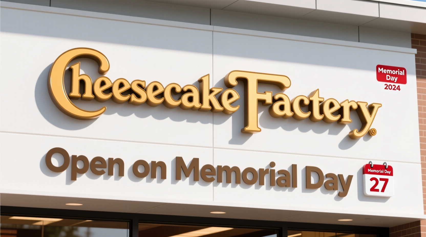 is cheesecake factory open on memorial day