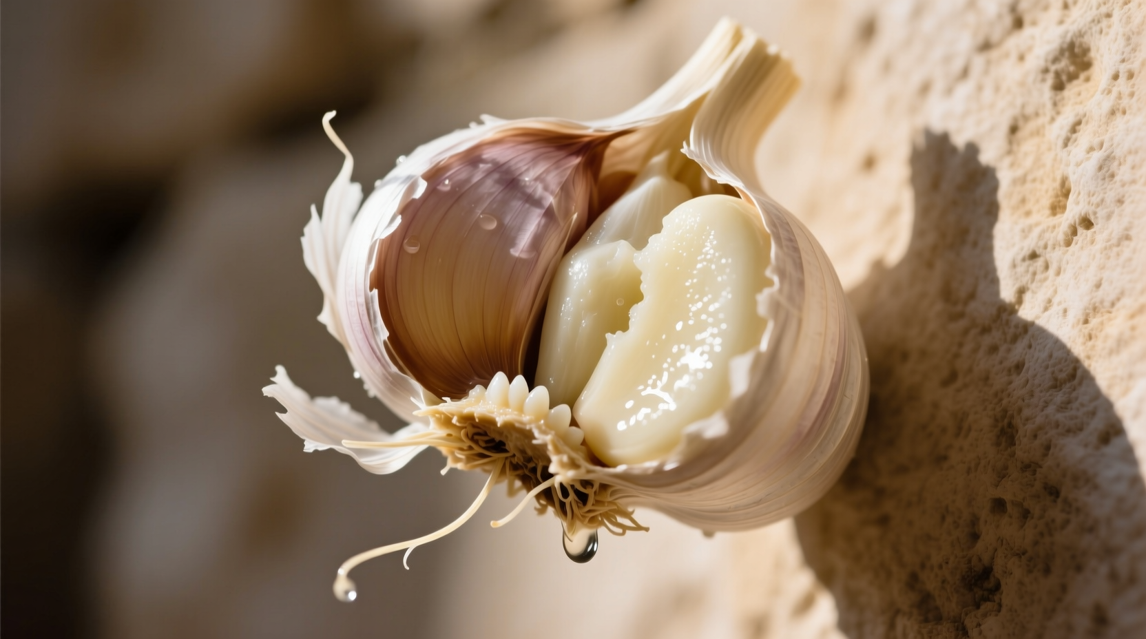 eating garlic cloves