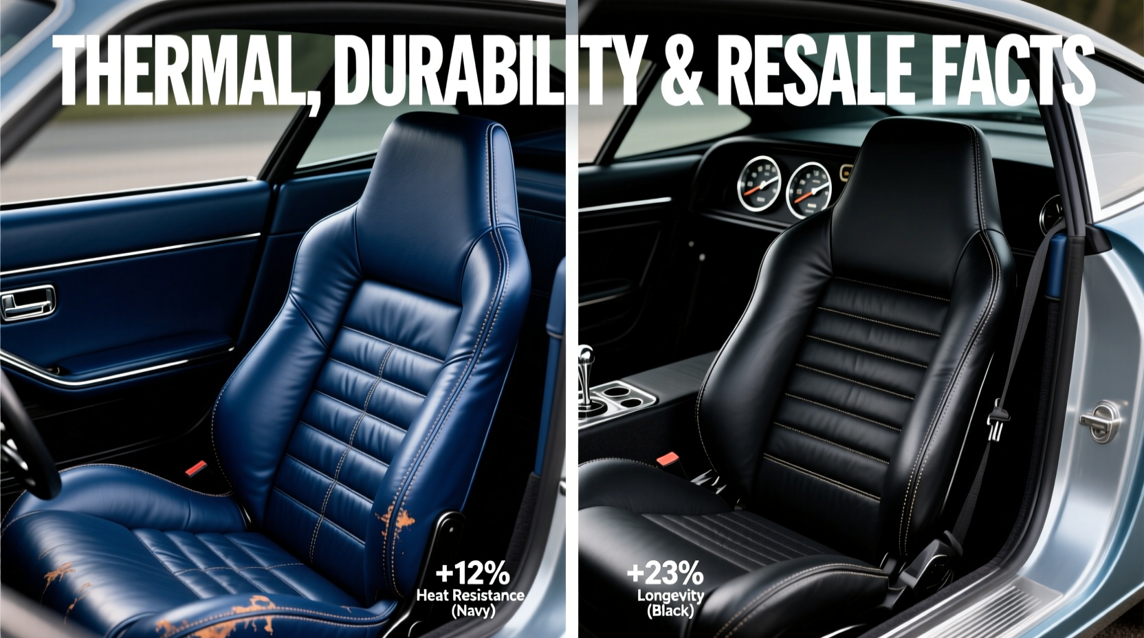 navy blue vs black bucket seats