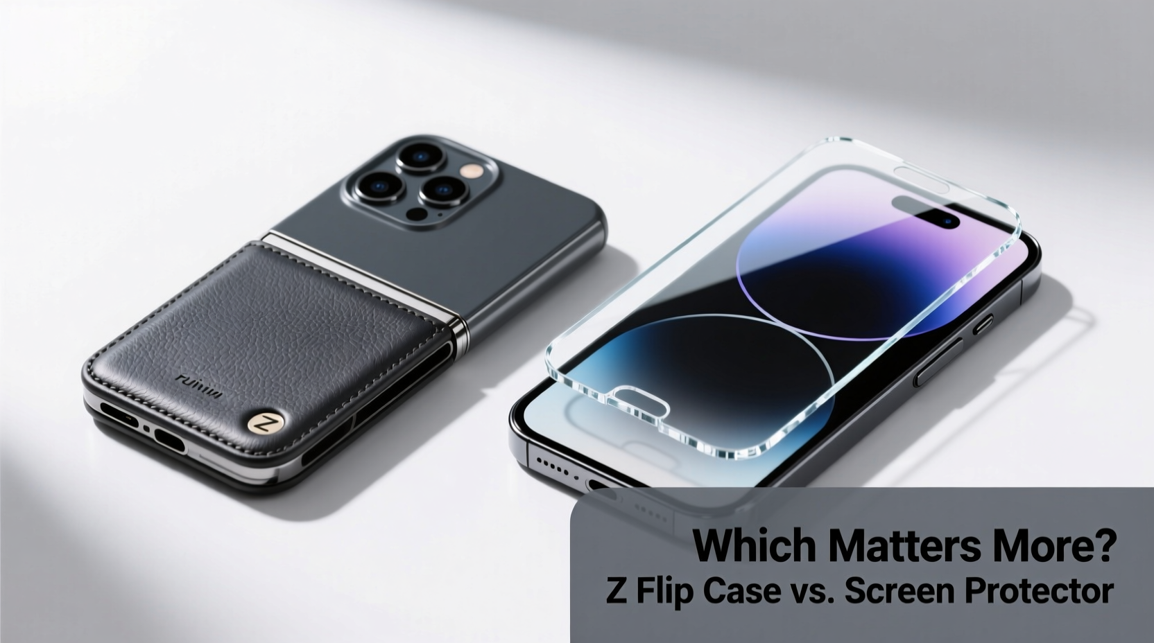 z flip protective case or screen protector which one actually matters more