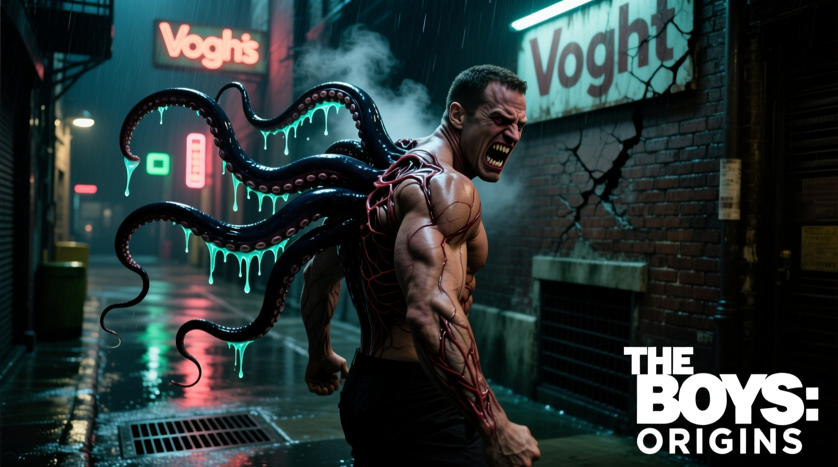 why does butcher have tentacles powers in the boys explained