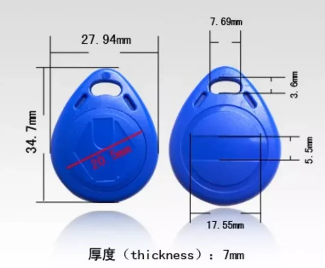 Manufacture RFID Custom NTAG413 DNA Keyfob RFID Tags NFC Tag